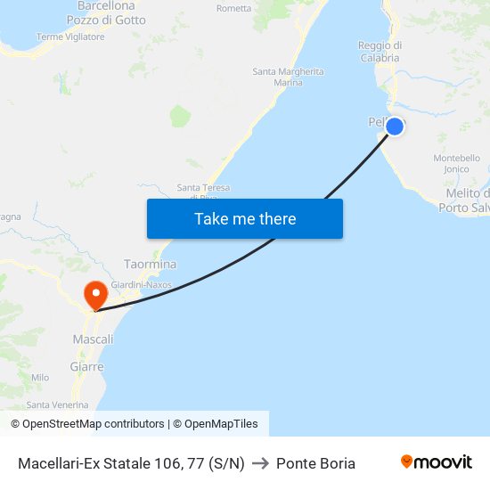 Macellari-Ex Statale 106, 77  (S/N) to Ponte Boria map