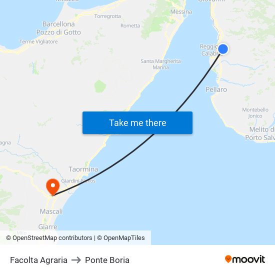 Facolta Agraria to Ponte Boria map