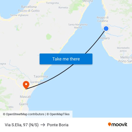 Via S.Elia, 97  (N/S) to Ponte Boria map