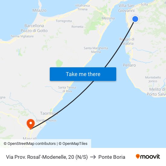 Via Prov. Rosal'-Modenelle, 20 (N/S) to Ponte Boria map