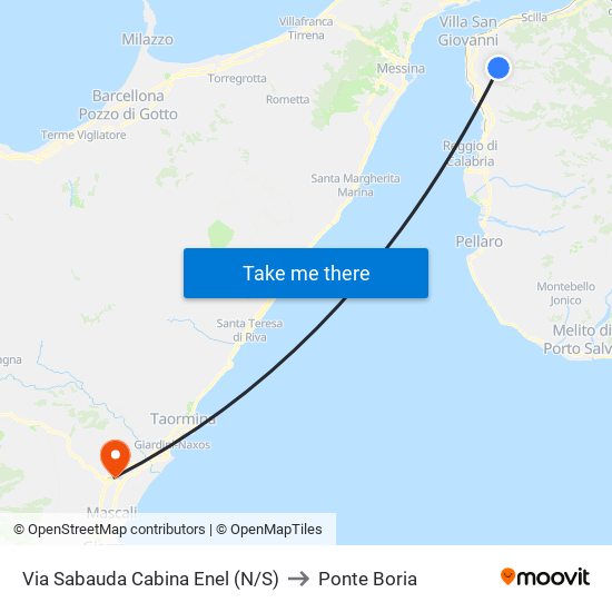 Via Sabauda  Cabina Enel (N/S) to Ponte Boria map