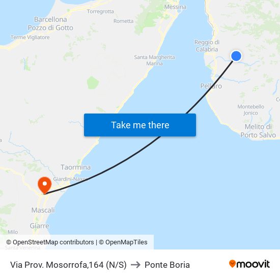 Via Prov. Mosorrofa,164 (N/S) to Ponte Boria map