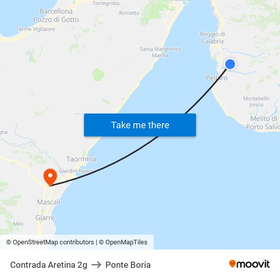 Contrada Aretina 2g to Ponte Boria map