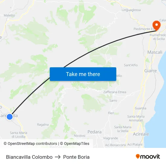 Biancavilla Colombo to Ponte Boria map