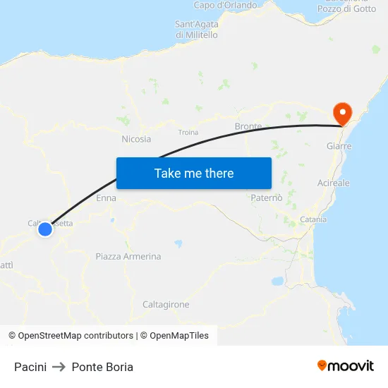 Pacini to Ponte Boria map