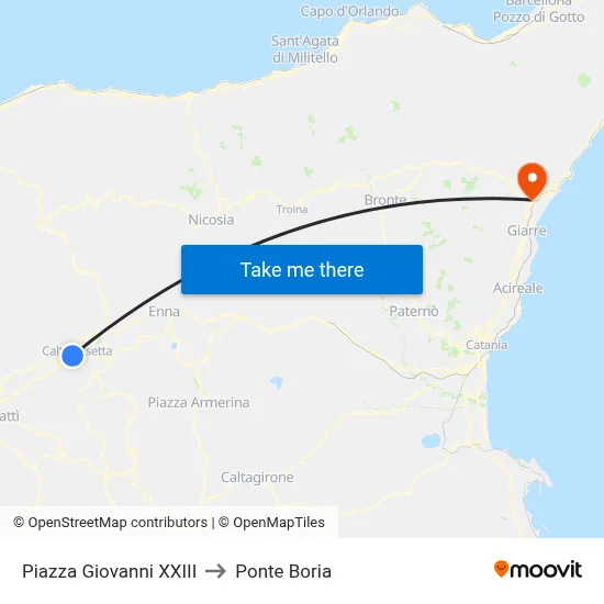 Pope John XXIII Square to Ponte Boria map