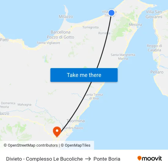 Divieto - Le Bucoliche Complex to Ponte Boria map