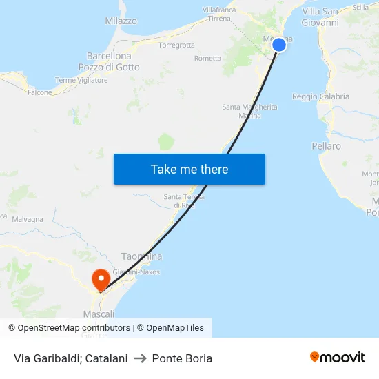Via Garibaldi; Catalani to Ponte Boria map