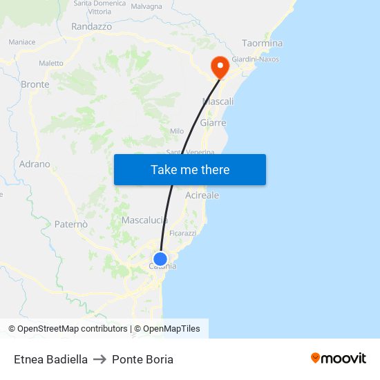 Etnea Badiella to Ponte Boria map