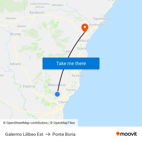 Galermo Lilibeo Est to Ponte Boria map