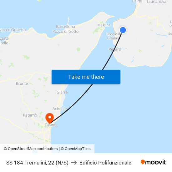 SS 184  Tremulini, 22 (N/S) to Edificio Polifunzionale map