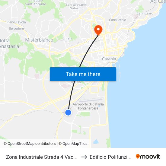Zona Industriale Strada 4 Vaccarizzo to Edificio Polifunzionale map