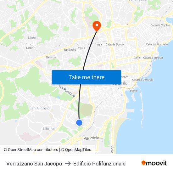 Verrazzano San Jacopo to Edificio Polifunzionale map