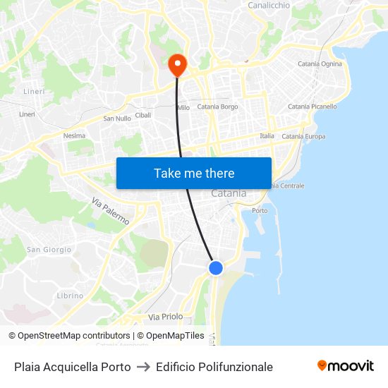 Plaia Acquicella Porto to Edificio Polifunzionale map