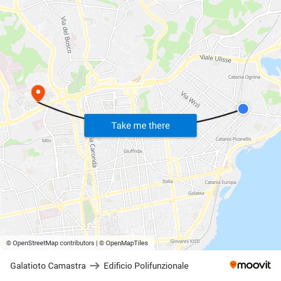Galatioto Camastra to Edificio Polifunzionale map