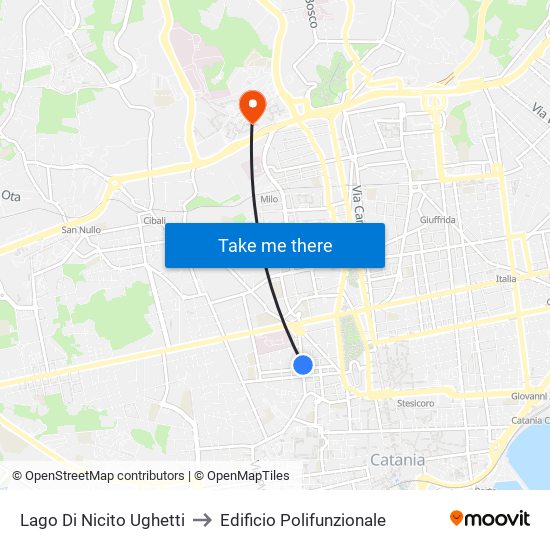 Lago Di Nicito Ughetti to Edificio Polifunzionale map