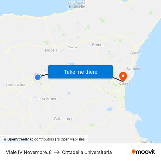 Viale IV Novembre, 8 to Cittadella Universitaria map