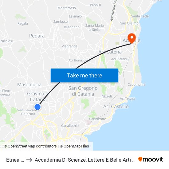 Etnea Badia to Accademia Di Scienze, Lettere E Belle Arti Degli Zelanti E Dei Dafnici map