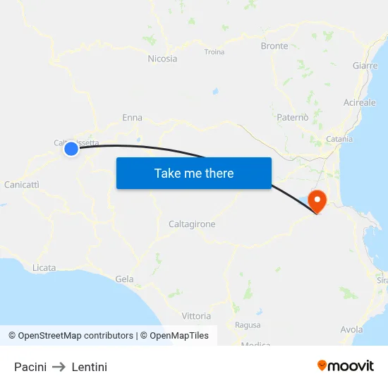 Pacini to Lentini map