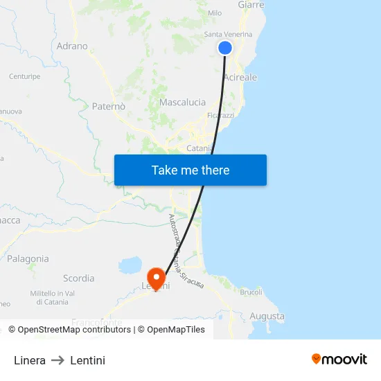 Linera to Lentini map