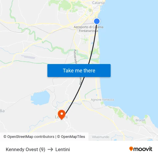 Kennedy West (9) to Lentini map