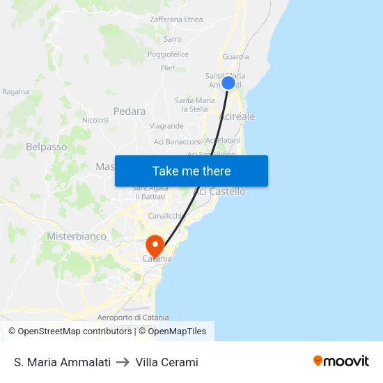 S. Maria Ammalati - Scuola to Villa Cerami map