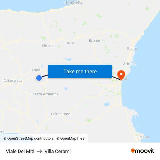 Viale Dei Miti to Villa Cerami map