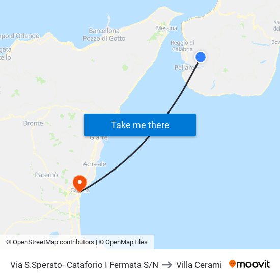 Via S.Sperato- Cataforio  I Fermata S/N to Villa Cerami map