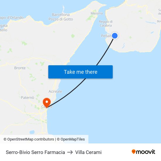 Serro-Bivio Serro  Farmacia to Villa Cerami map
