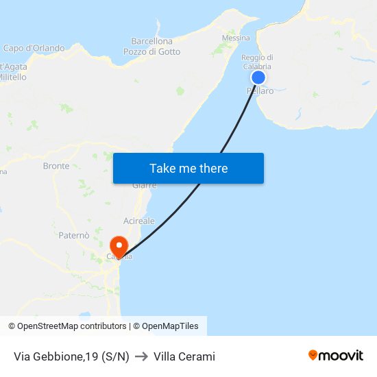 Via Gebbione,19  (S/N) to Villa Cerami map