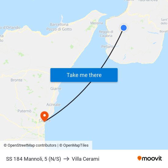 SS 184  Mannoli, 5 (N/S) to Villa Cerami map