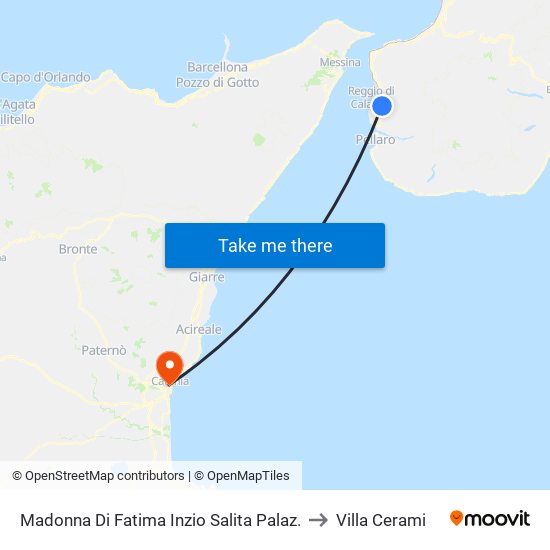 Madonna Di Fatima  Inzio Salita Palaz. to Villa Cerami map