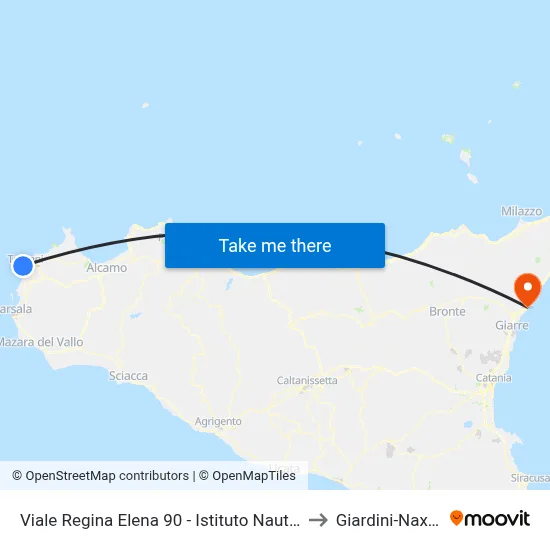 90 Queen Elena Avenue - Nautical Institute to Giardini-Naxos map
