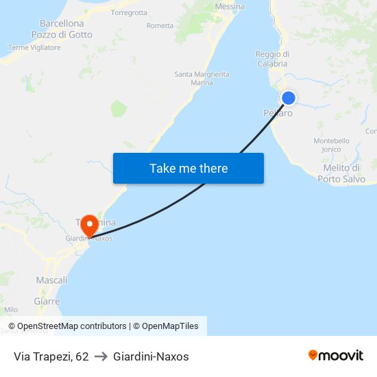 Via Trapezi, 62 to Giardini-Naxos map