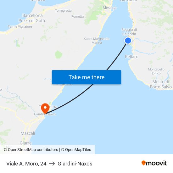 Viale A. Moro,  24 to Giardini-Naxos map