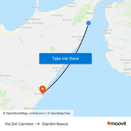 Carmine Street to Giardini-Naxos map