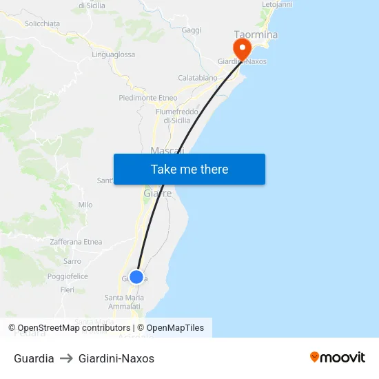 Guard to Giardini-Naxos map