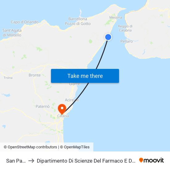 San Paolo to Dipartimento Di Scienze Del Farmaco E Della Salute map