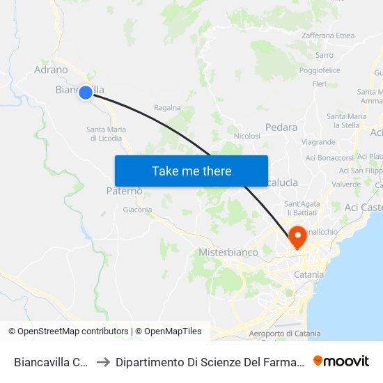 Biancavilla Colombo to Dipartimento Di Scienze Del Farmaco E Della Salute map