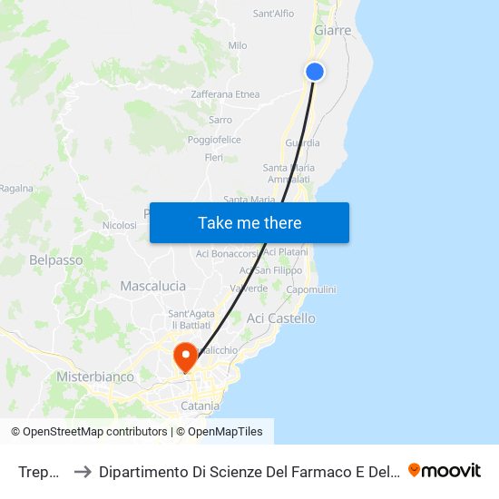 Trepunti to Dipartimento Di Scienze Del Farmaco E Della Salute map