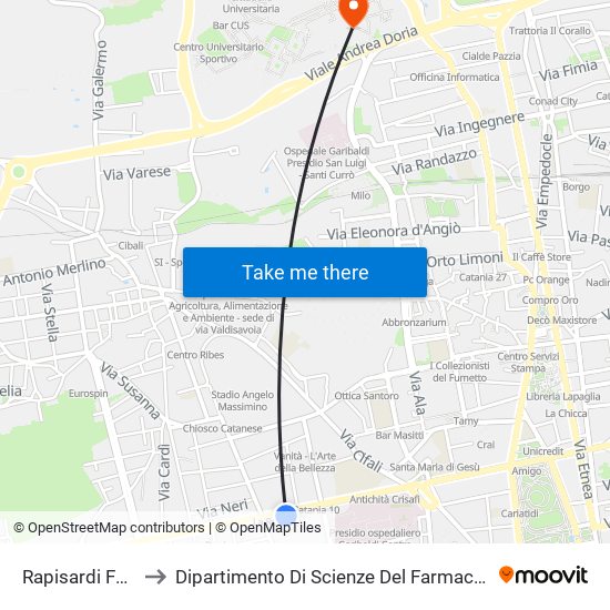 Rapisardi Forlanini to Dipartimento Di Scienze Del Farmaco E Della Salute map