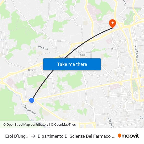 Eroi D'Ungheria to Dipartimento Di Scienze Del Farmaco E Della Salute map