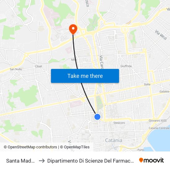 Santa Maddalena to Dipartimento Di Scienze Del Farmaco E Della Salute map