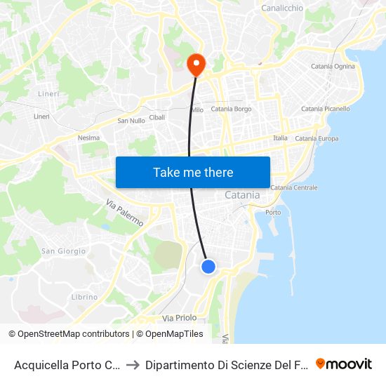 Acquicella Porto Crocifisso Nord to Dipartimento Di Scienze Del Farmaco E Della Salute map