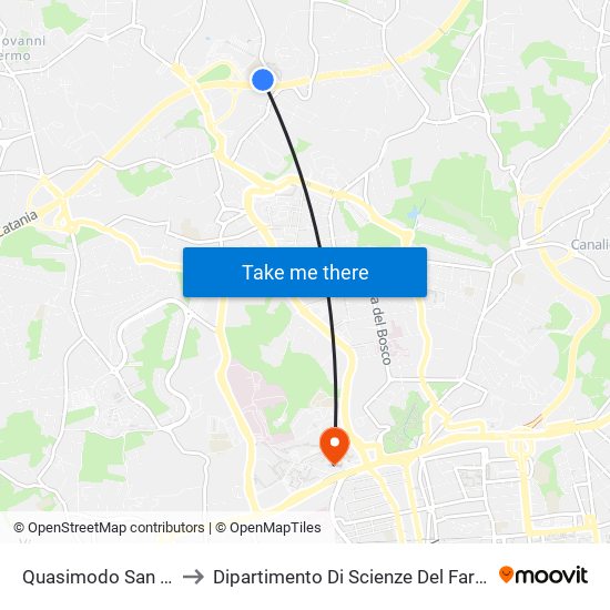 Quasimodo San Paolo Nord to Dipartimento Di Scienze Del Farmaco E Della Salute map