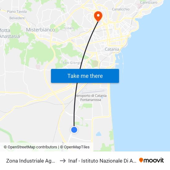 Zona Industriale Agnelli Sud to Inaf - Istituto Nazionale Di Astrofisica map