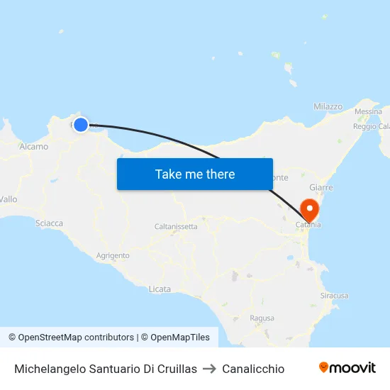 Michelangelo Cruillas Sanctuary to Canalicchio map