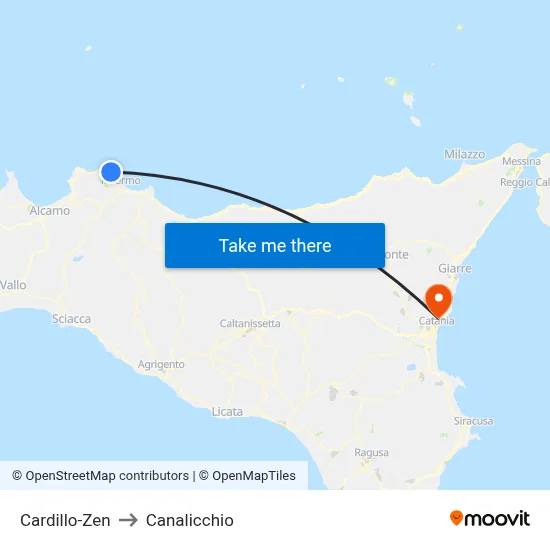 Cardillo-Zen to Canalicchio map