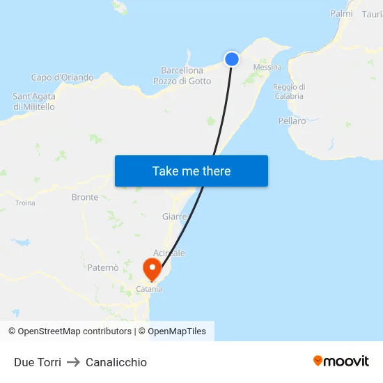 Due Torri to Canalicchio map