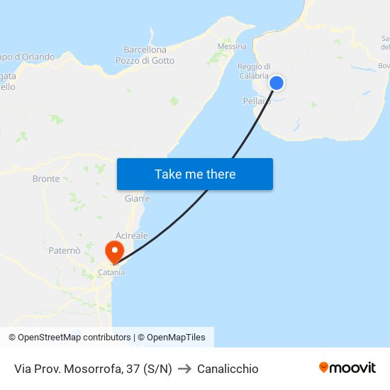 Via Prov. Mosorrofa, 37 (S/N) to Canalicchio map